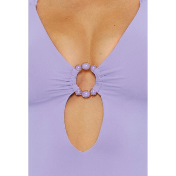 New BECCA by Rebecca Virtue Women's Bellflower Ariyah One Piece Swimsuit Size M - Picture 3 of 8